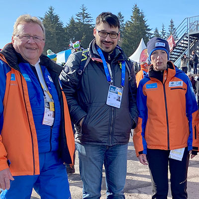 Mit ehrenamtlichen Helfern aus dem Haselgrund bei der Biathlon-WM 2023 in Oberhof
